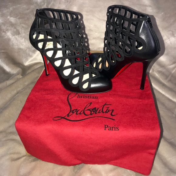 Authentic Christian Louboutin Cajaboot 100 Cage heel/Booties 🔥🔥 - Picture 2 of 8